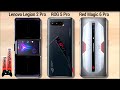 Lenovo Legion 2 Pro VS ASUS ROG Phone 5 Pro VS ZTE nubia Red Magic 6 Pro | Full Comparison