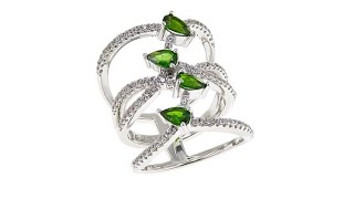 Rarities 1.62ctw Chrome Diopside   White Zircon Negative...