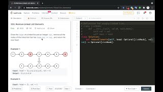 Self Mock Technical Interview: Day 26 LeetCode 203. Remove Linked List Elements