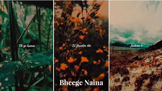 💝Bheege Naina - 🥀Naina Jo Sanjhe Khwab Dekhte | Arijit Singh | Whatsapp ⚡Status | Aesthetic🌈 | H.C