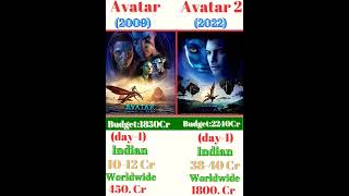 #shortsvideo avatar vs avatar 2 movie box office collection comparison video #shorts #shortsvideo