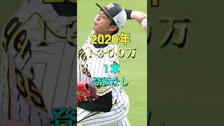 才木選手の入団時からの年棒推移と成績 #阪神タイガース #shorts