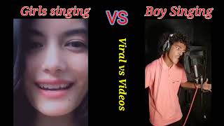 Girl vs Boy singing #viral #memes #youtube