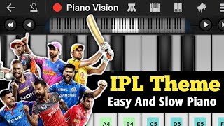 IPL Theme Music Easy And Slow Piano Tutorial | Perfect Piano | Walkband App | Piano Vision