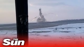 Ukrainian helicopters attack Russia positions from above