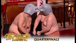 Yumbo Dump: The Japanese Belly Guys Create Dolphin Love Story! | America's Got Talent 2018