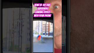 How to do a superhero landing effect with your phone (easy) #vfx #tutorial #capcut