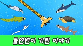 한국어ㅣ돌연변이 기린 이야기! 어린이 동물 만화, 동물 이름 외우기ㅣ꼬꼬스토이