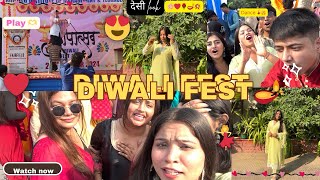 DIWALI FEST❤️in our collage🥳2024 || ENJOYED a lot😍🙈PLAY,DJ DANCE, PERFORMANCE🫶🌸 #diwalifest #collage