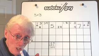 Sudoku. Tutorial #26 The power of 3X3 to eliminate small numbers.