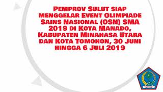 Pemprov Sulut Siap Gelar OSN SMA 2019