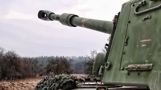 U.S. Field Artillery Unit Fires M109A6 Paladin Howitzer