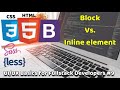Block vs. Inline element | Div vs Span | UI/UX Basics for Fullstack Developers #9 | Fullstack Basics