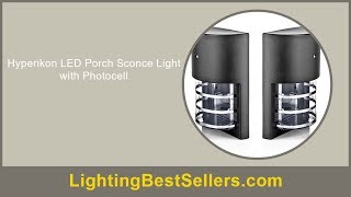 hyperikon led porch sconce light with photocell