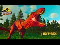 Classic T-REX 93- Red version vs Spinosaurus,Carnotaurus Indoraptor| Adventure at Biosyn Sanctuary