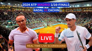 Rafael Nadal Vs Pedro Cachin LIVE Score UPDATE Today Tennis ATP Madrid 1/16-Finals Match Apr 29 2024