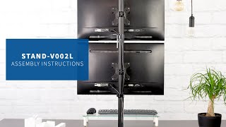 STAND-V002L Dual Monitor Desk Stand Assembly by VIVO