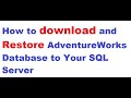 How to download and Restore AdventureWorks Database to Your SQL Server - SQL Server Tutorial 2021