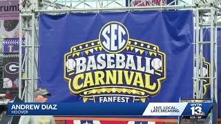 Thousands gathered at the SEC baseball tournament in Hoover, enjoying family-friendly activities ...