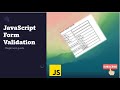 JavaScript Form Validation Tutorial - Build Interactive Forms #js #javascript #form #code
