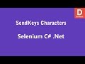 Selenium C# SendKeys Send Characters