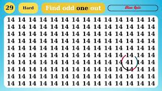 Find the ODD One Out | Find The ODD Number And Letter Edition! | Emoji Quiz | Easy, Medium, Hard #01