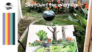 Sketch Your Life | Urban Sketching the Everyday | Garden Sketch (+ guest appearance)