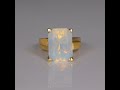 14K Yellow Gold Translucent White Opal Ring