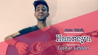 Haareya ¦ Pyaari bindu ¦ Easy Guitar Lesson by Aman Kataria.