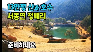 13만평 산과호수, 서종면정배리, 호산임장, 매각가능성? 혹시 준비해보세요.