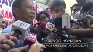 Binay, Honasan file COC for president, VP