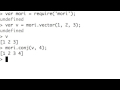 JavaScript Mori Vectors