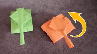 折り紙 戦車 作り方 | Origami Tank That Turns | How to Make a Paper Tank