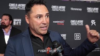 OSCAR DE LA HOYA ON HOW CANELO CAN BREAK DOWN DANNY JACOBS;  SAYS CANELO SERIOUS ABOUT 175LBS FIGHT