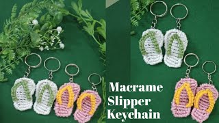 Macrame Slipper Keychain || Macrame Keychain Tutorial || DIY