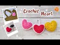 How to Crochet a Heart for BEGINNERS | Amigurumi Padded Heart Keychain | Amigurumi Heart - No Sew