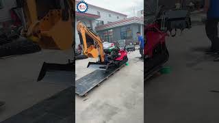 China Small Tractor with Excavator Bucket and Rotary Tiller #minicultivator #minirotavator #farming