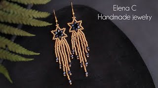 Beautiful Beaded Jewelry Tutorial Beads Earrings Making Серьги Бохо из бисера и бусин своими руками