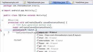 Android Developing Applications Tutorial 111 TableLayout and Intro SQLite Database