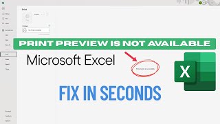 Fix - Print Preview Is Not Available In Excel