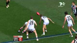 Lenny Hayes tackles Dane Swan vs Collingwood Grand Final AFL 2010 Season