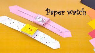 How to make a paper watch using One A4 paper | very easy  Origami paper watch