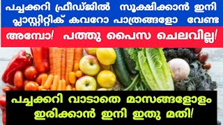 ഇതുണ്ടെങ്കിൽ പ്ലാസ്റ്റിക് കവറോ പാത്രങ്ങളോ ഇല്ലാതെ ഫ്രിഡ്ജിൽ സാധനങ്ങൾ വക്കാം|kitchen tips