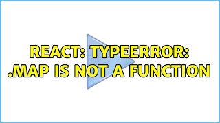 React: TypeError: .map is not a function