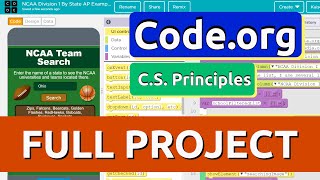 Code.org Performance Task Prep Tutorial | Sample Project Example App, Written Response Walk-Through