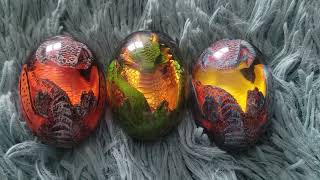 Showcasing Positive Motion Engaged 3PCS Resin Lava Dragon Eggs