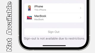 Apple ID Sign Out is Not Available due to Restrictions Iphone Icloud Screen time Find my Fix problem