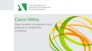 Open access monographs and impacts on publishers workflows