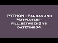 PYTHON : Pandas and Matplotlib - fill_between() vs datetime64