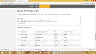 SQL REPLACE() Function